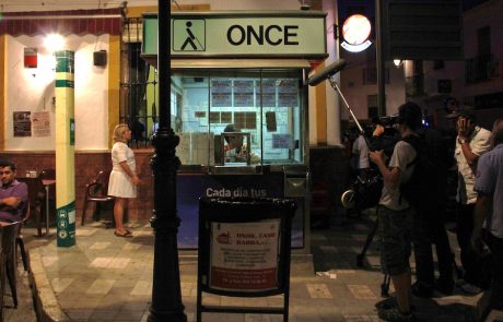 ONCE kiosk in the streets of Málaga. From the documentary film Fortuna Ciega [Blind Fortune] directed by Ramon Gieling