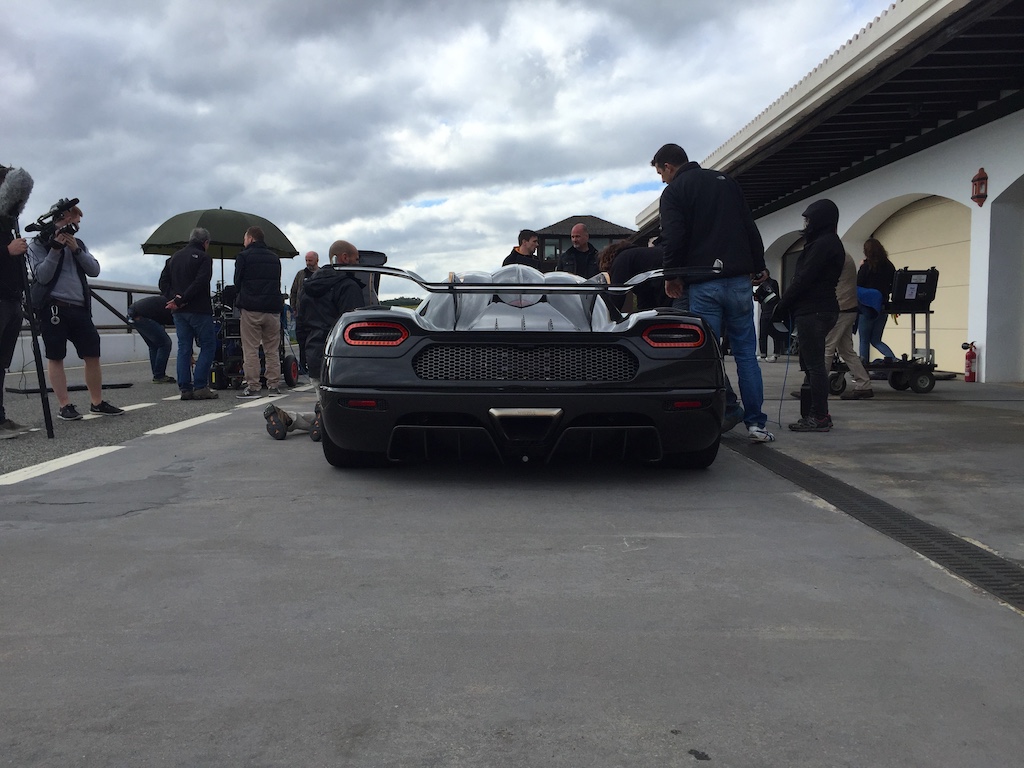 Back of the Koenigsegg in the pits