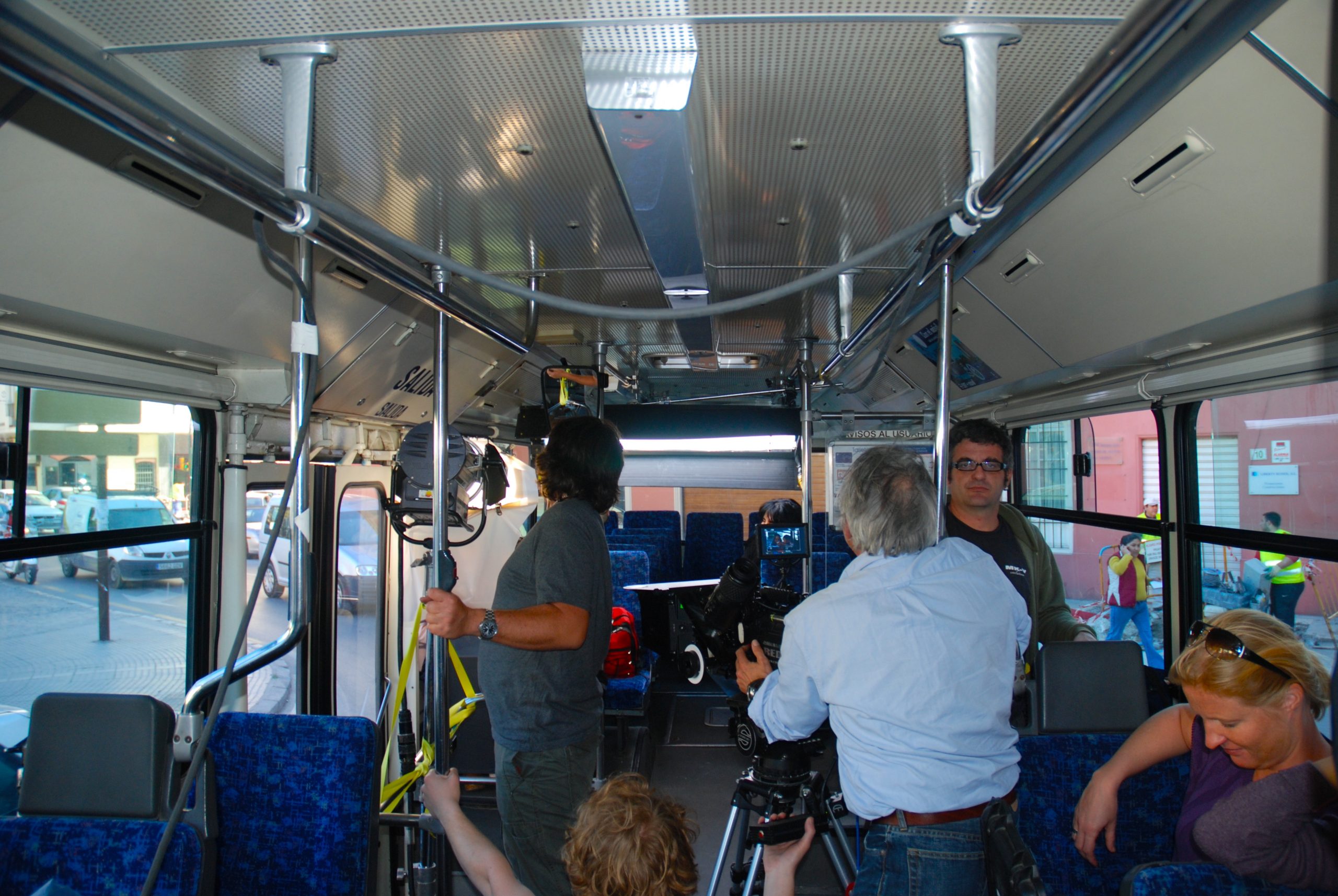 Shooting in a EMT bus a tv commercial for E.ON©