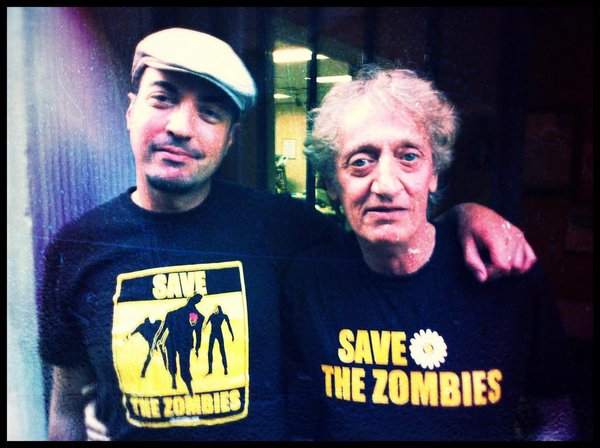 Yen Gálvez and Kike San Francisco during the shooting of Safe The Zombies