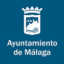 Shield of the Ayuntamiento de Málaga with blue background