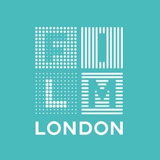 Film London logo in white with green blue color in the background
