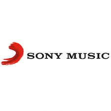 Sony Music logo in red with black letters