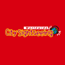 City Sightseeing logo with background in red