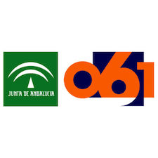 EPES 061 Emergencies logo in orange and the green logo of the Andalusia Government